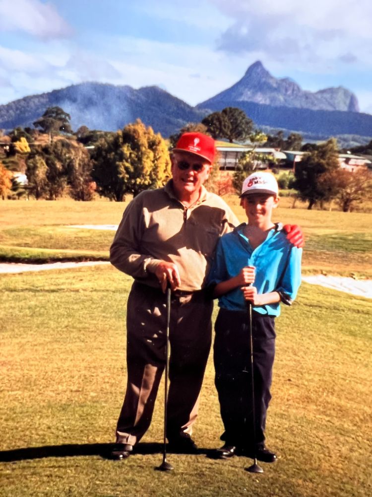 Young golfer with a mentor in Australia