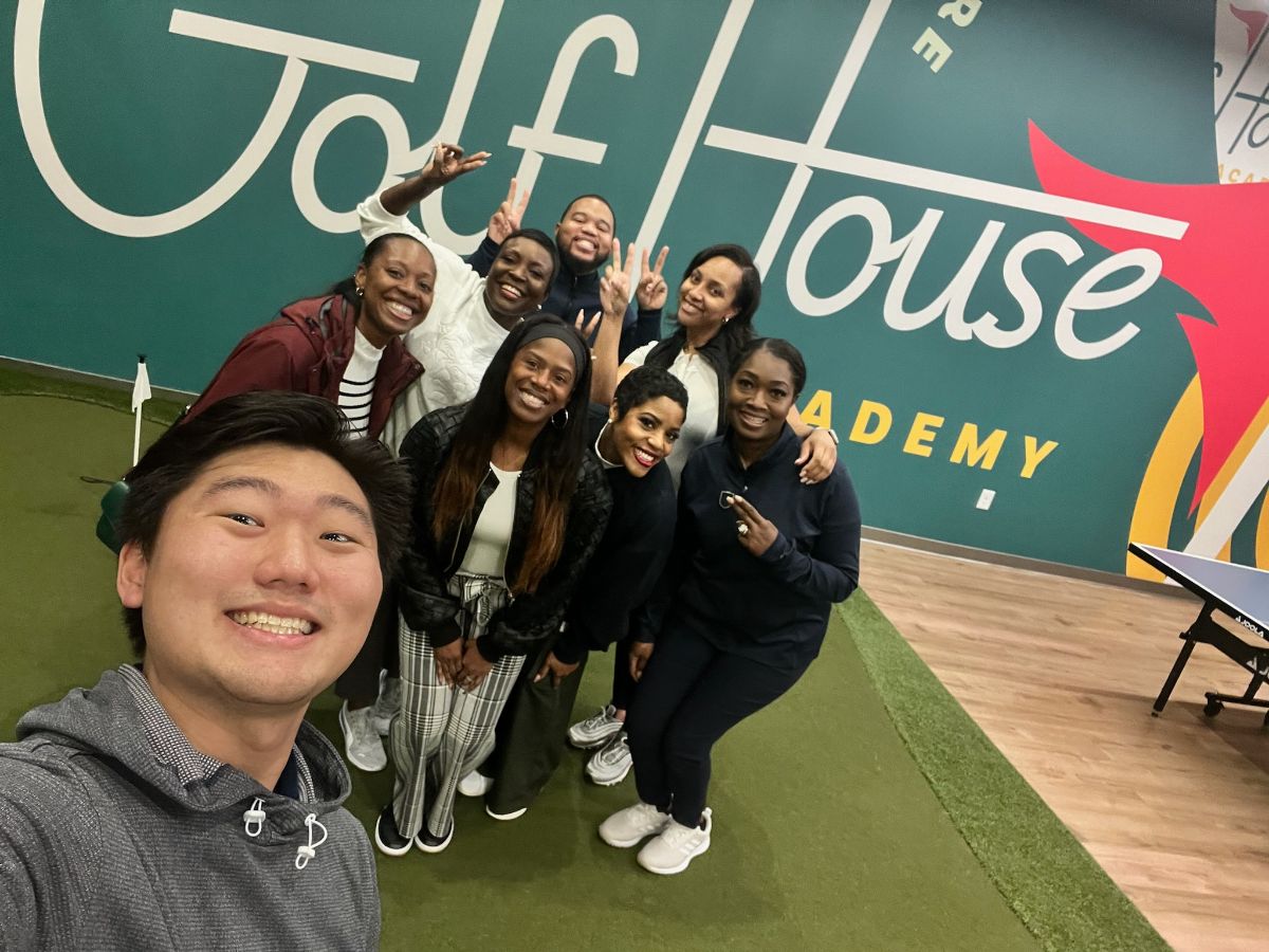 Team building event at Golf House Academy